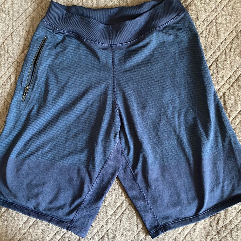 Navy striped Adidas Shorts